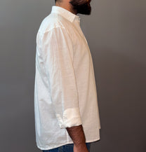 Linen blend shirt - White