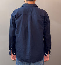 Linen blend shirt - Navy