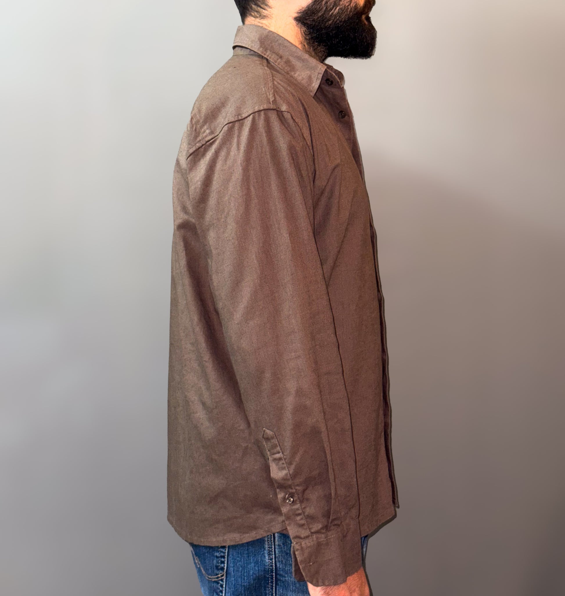 Linen blend shirt - Brown