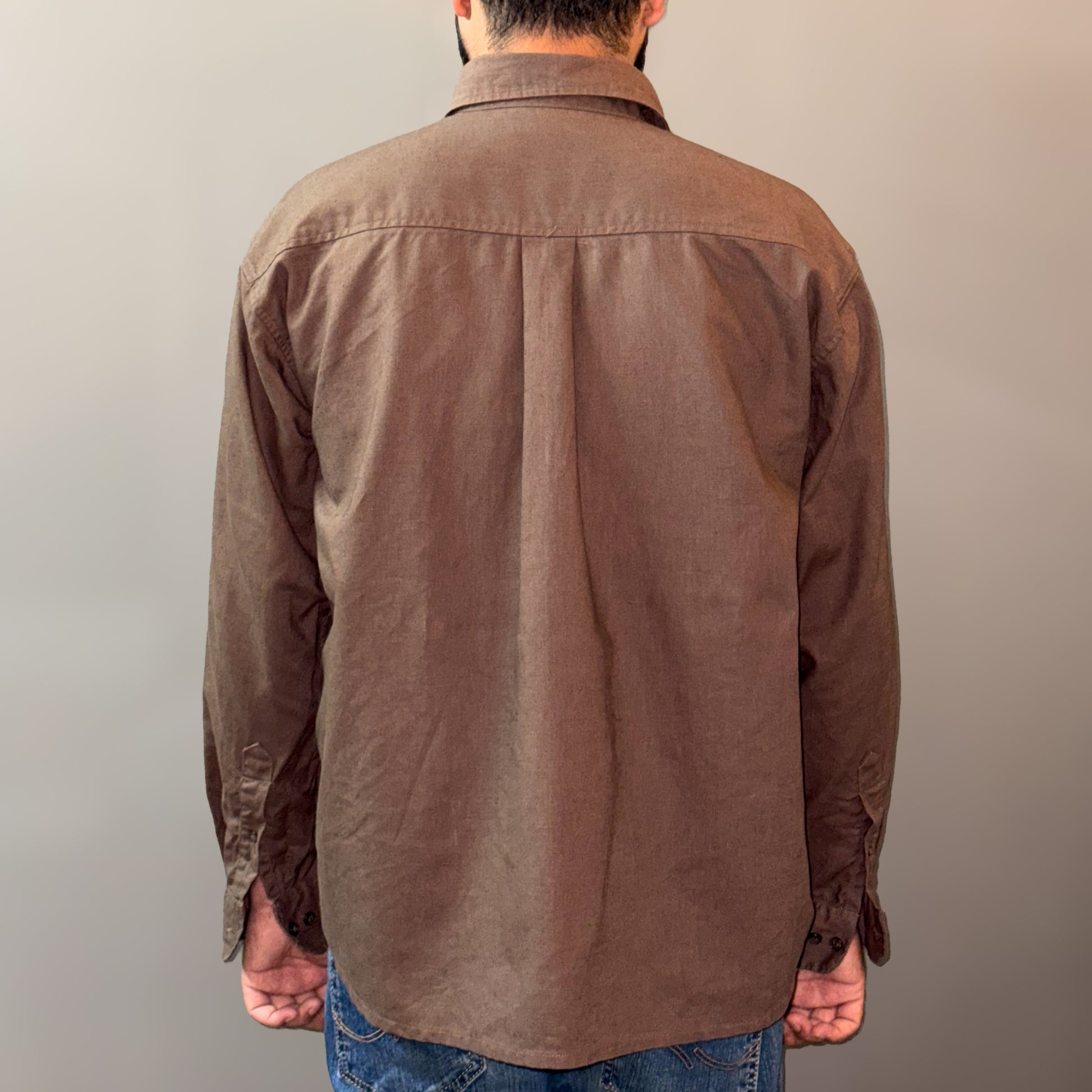 Linen blend shirt - Brown