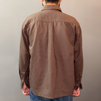 Linen blend shirt - Brown