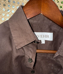 Linen blend shirt - Brown
