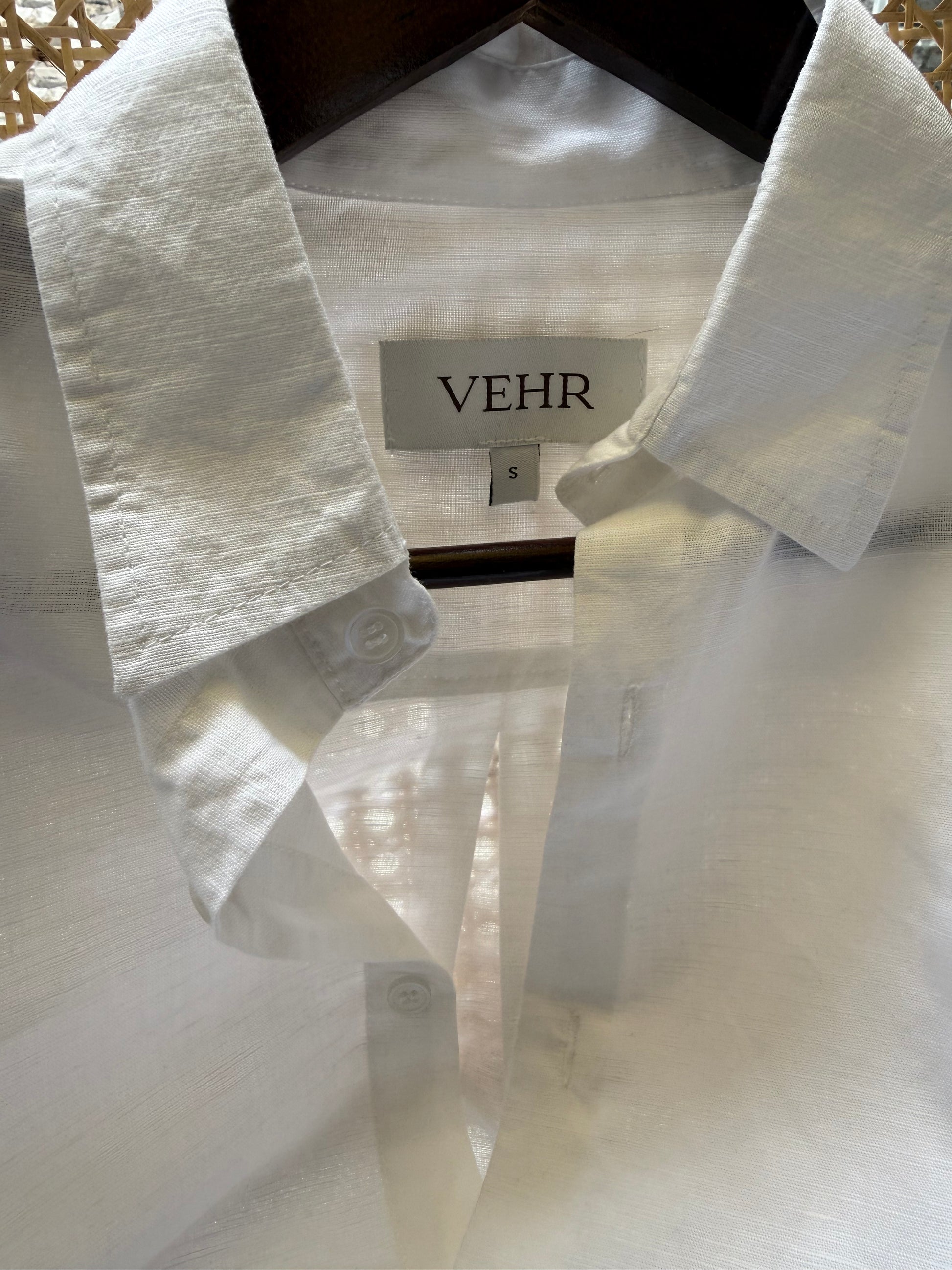 Linen blend shirt - White
