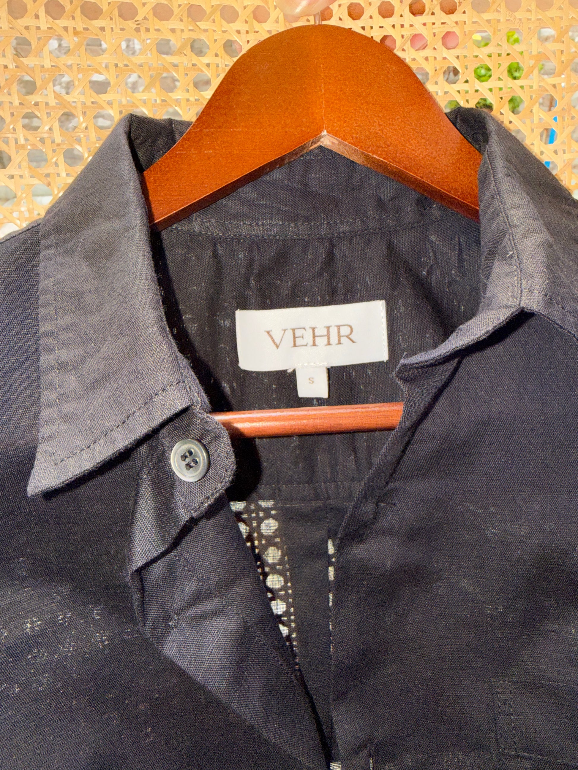Linen blend shirt - Black